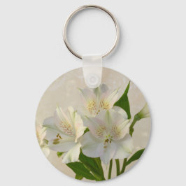 White Alstomeria Flowers Sleutelhanger