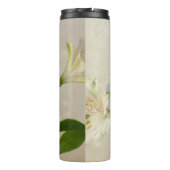 White Alstromeria Flowers Thermosbeker (Achterkant)