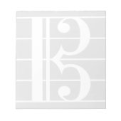 White Alto Clef Notitieblok (Voorkant)