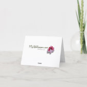 White Amaryllis and Snow II Feestdagen Kaart (Achterkant)