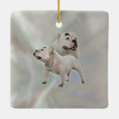 White American Bully Keramisch Ornament (Achterkant)