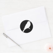 White American Goldfinch Silhouette Ronde Sticker (Envelop)