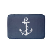 White Anchor and Navy Blue Badmat (Voorkant)