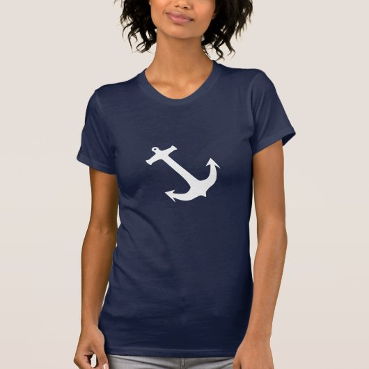 White Anchor Nautical T-shirt (Voorkant)