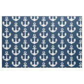 White Anchor on Navy Blue Background Pattern Stof (Fat Quarter)