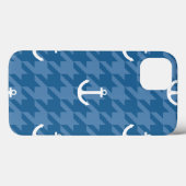 White Anchor Pattern Case-Mate iPhone Case (Achterkant (horizontaal))