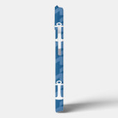 White Anchor Pattern Case-Mate iPhone Case (Achterkant / Links)