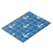 White Anchor Pattern Notitieboek (Linkerzijde)