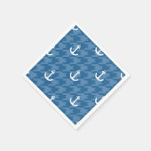 White Anchor Pattern Servet (Hoek)