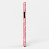 White Anchor Pink Background Captain Zee Ocean Case-Mate iPhone Case (Achterkant/rechts)