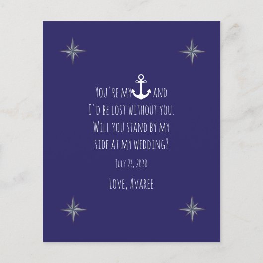 White Anchor zal je zijn mijn vriendin van eer zij (Achterkant)