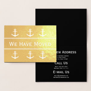 White Anchors Nautical Moving Aankondiging