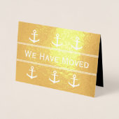 White Anchors Nautical Moving Aankondiging (Voorkant)