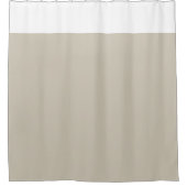 White and Beige Two Tone Shower Curtain Douchegordijn (Voorkant)