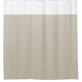 White and Beige Two Tone Shower Curtain Douchegordijn