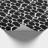 White And Black Abstract Leopard Pattern Cadeaupapier (Hoek)