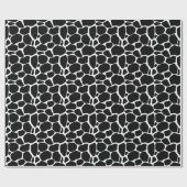White And Black Abstract Leopard Pattern Cadeaupapier (Vlak)