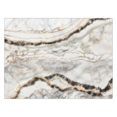 White and Black Marble Textures Abstract Tafelkleed (Voorkant (Horizontaal))