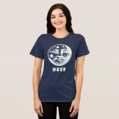 White and Black Moon Bella+Canvas Women’s Tri-Blen Tri-Blend Shirt (Voorkant volledig)