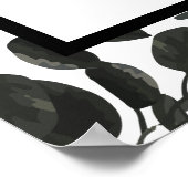 White and Black Roos Gothic Wedding Ceremonony Sig Poster (Hoek)