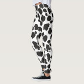 White And Black Spots Pattern Safari Leopard Print Leggings (Links)