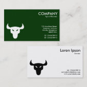 White and Black Steer Symbol - Alternatieve schijf Visitekaartje (Voorkant / Achterkant)