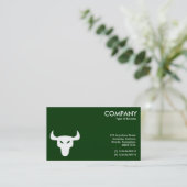 White and Black Steer Symbol - Alternatieve schijf Visitekaartje (Staand voorkant)