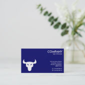 White and Black Steer Symbol - Alternatieve schijf Visitekaartje (Staand voorkant)