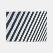 White and black striped illustration fleece deken (Voorkant (Horizontaal))