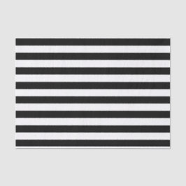 White and Black Stripes tissue papier