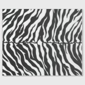 White and Black Tiger Stripes Animal Print Cadeaupapier (Vlak)