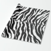 White and Black Tiger Stripes Animal Print Cadeaupapier (Uitgerold)