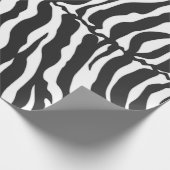 White and Black Tiger Stripes Animal Print Cadeaupapier (Hoek)