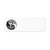 White and Black Tree of Life Yin Yang Etiket (Voorkant)