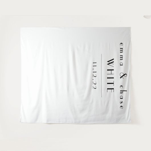 White and Black Wedding Tapestry Wandkleed (Voorkant (horizontaal))