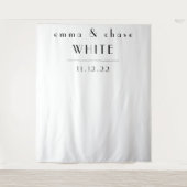 White and Black Wedding Tapestry Wandkleed (Voorkant)