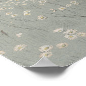 White and blue flower field vintage art print (Hoek)