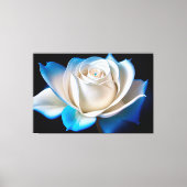White and Blue Rose Canvas Afdruk (Voorkant)