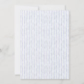 White and Blue Teddy Bear Baby Shower Invitation Aankondiging (Achterkant)