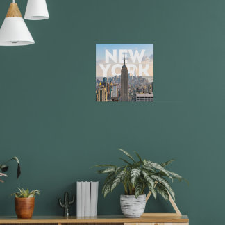 White and Bold Travel New York Poster