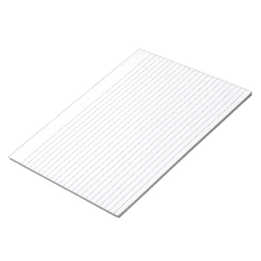 White and Deep Blue Lined Landscape Notitieblok (Schuin)