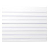 White and Deep Blue Lined Landscape Notitieblok (Voorkant)