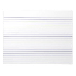 White and Deep Blue Lined Landscape Notitieblok