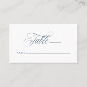 White and Dusty Blue | Classic Luxe Wedding Flat Plaatskaartje (Voorkant)