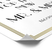 White and Gold Art Deco Gatsby Guestbook Sign 8x10 Poster (Hoek)