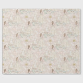 White and Gold Bridal Wedding Cadeaupapier (Vlak)