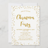 White and Gold confetti Moderne kerstfeestdag Kaart (Voorkant)
