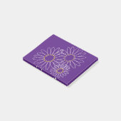 White and Gold Daisies Post-it Notes (Schuin)