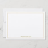 White and Gold Elegant Corporate Holiday Party Kaart (Achterkant)