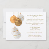 White and Gold Elegant Corporate Holiday Party Kaart (Voorkant)